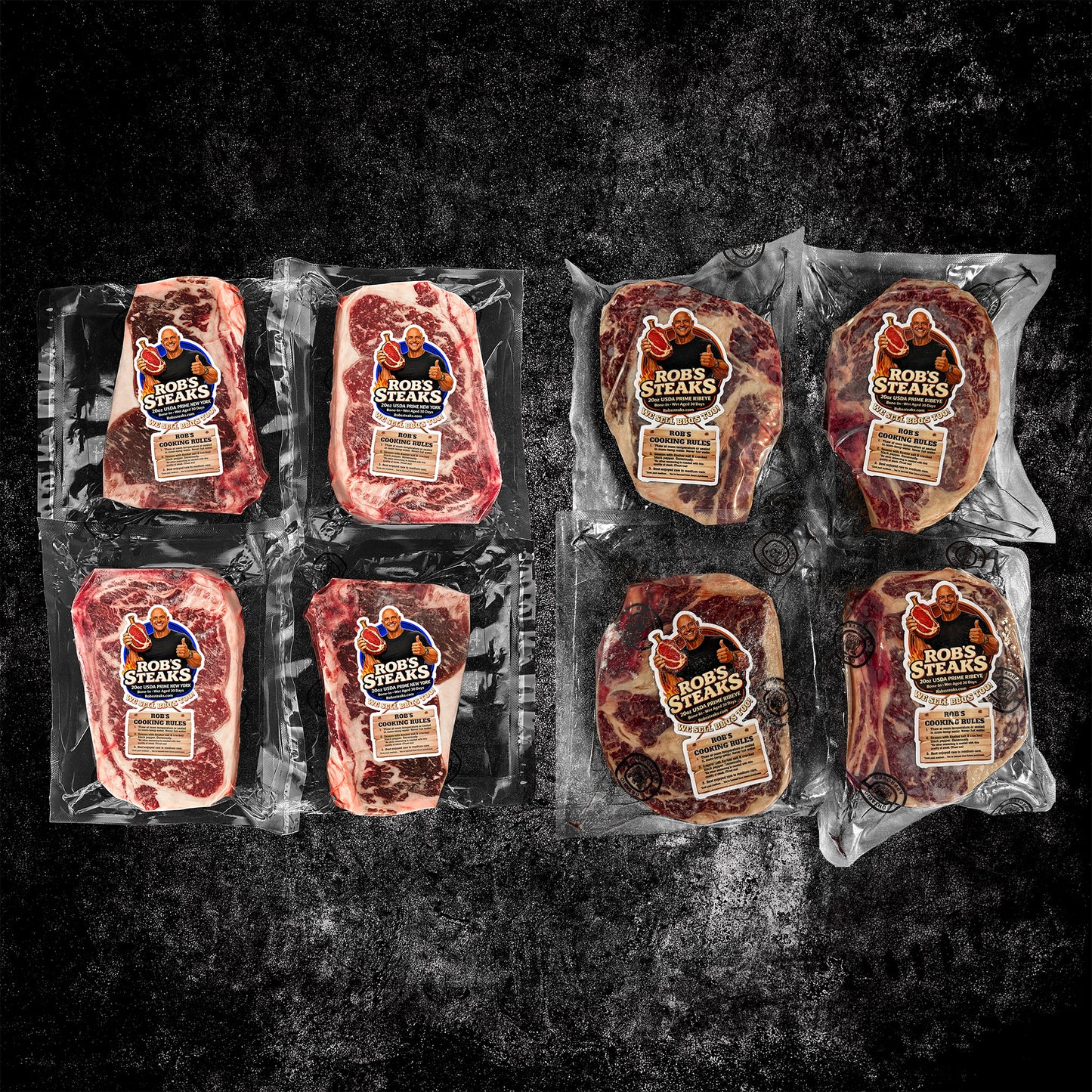 Ribeye & New York Steaks - Box of 8