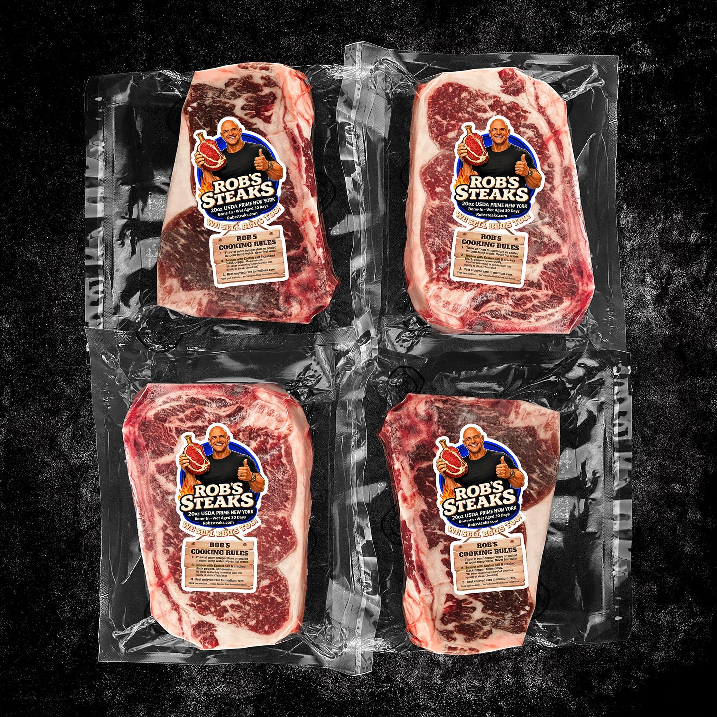 USDA Prime New York Steak - Box of 4